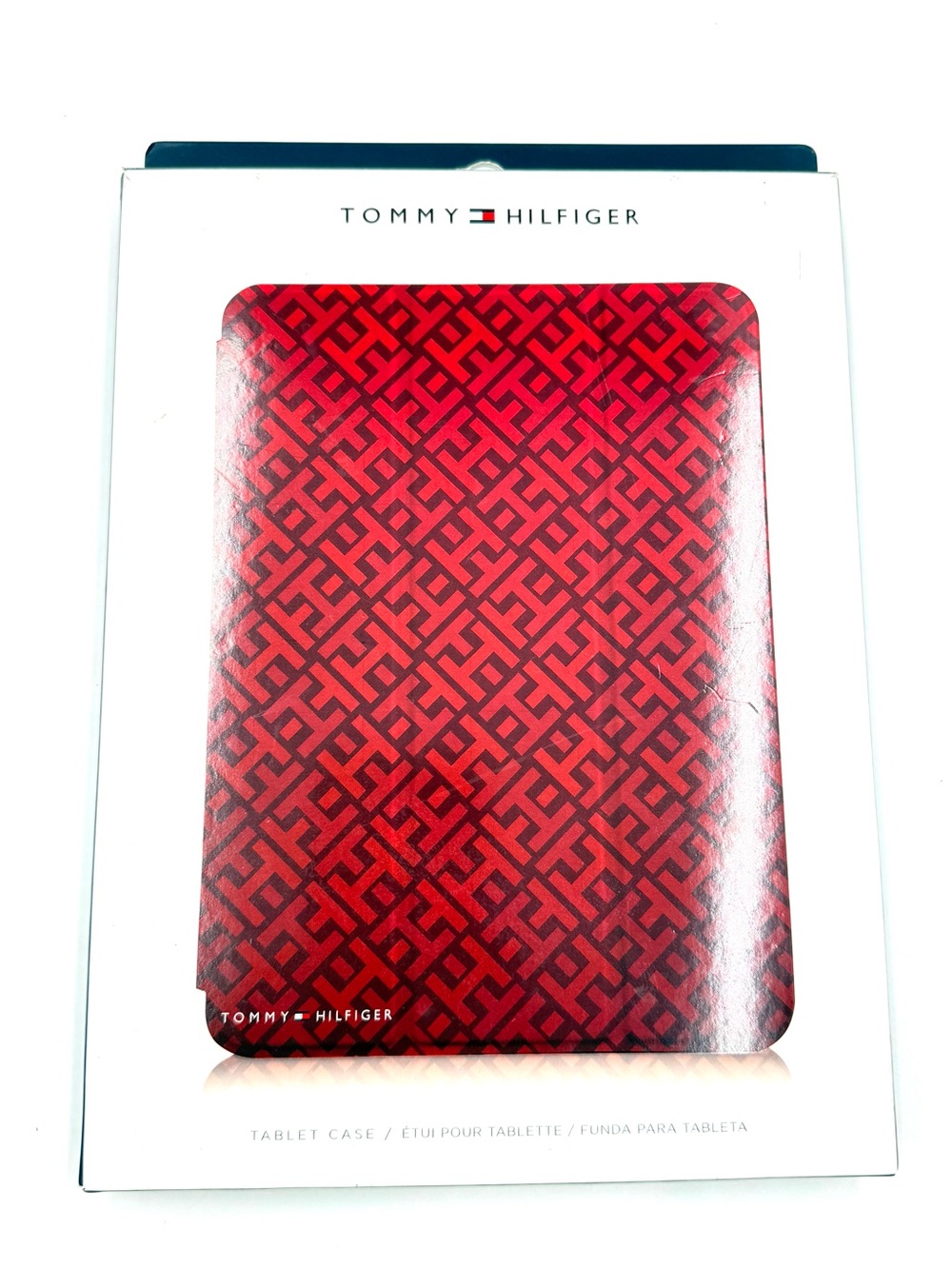 NIB Tommy Hilfiger Red and Black Geometric Tablet Sleeve (B0004)